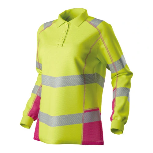 HI-VIS Women's Two-Tone L/S POLO Shirt