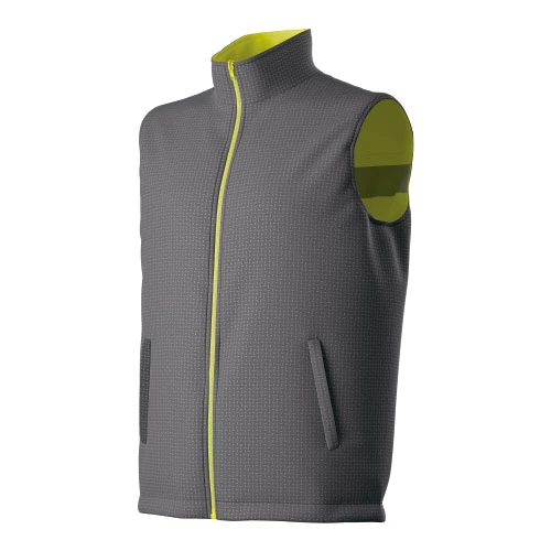 full zip reversible insulation bodywarmer for sports upper jacket