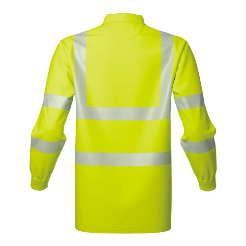 orange hi vis long sleeve polo