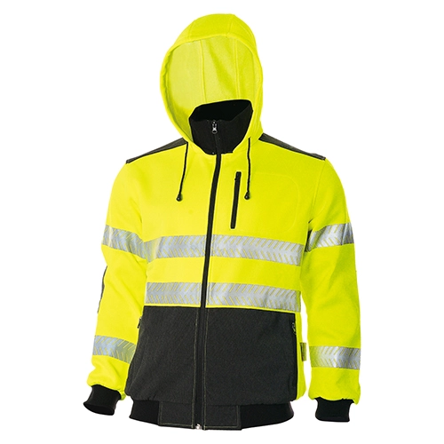 HI-VIS Two Tone Fleece Hooded Jacket