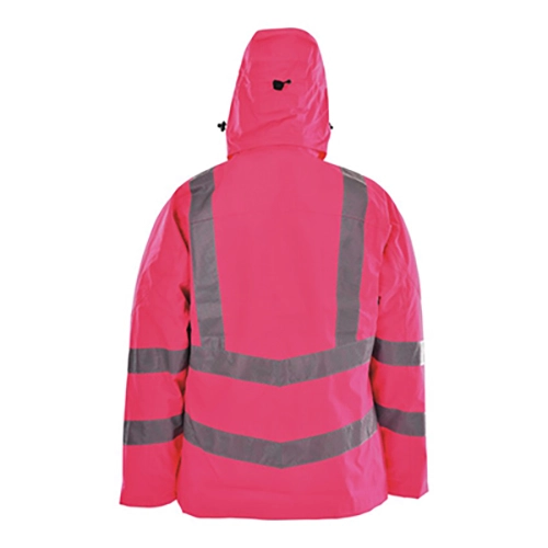 pink rubber raincoat