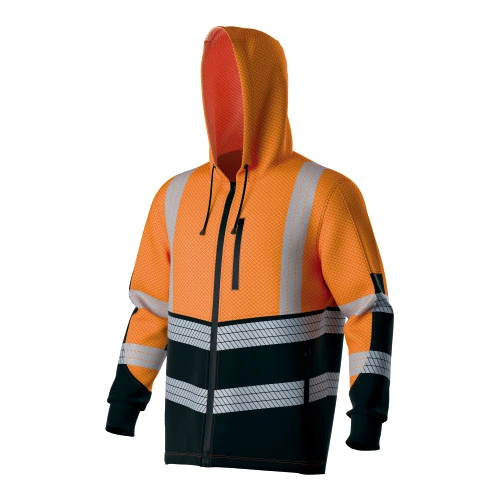 HI-VIS Stretchy Premium Hooded Sweatshirt