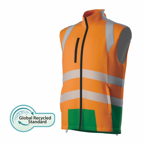 HI-VIS Recycled Full Zip Insulated Bodywarmer