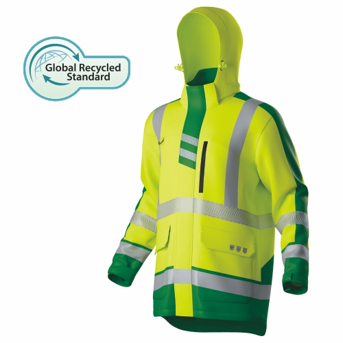 HI-VIS Recycled 2IN1 Oxford Waterproof Parka With Quilted Liner